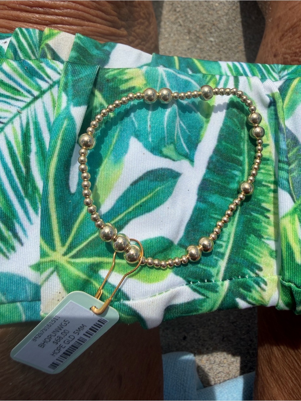 Enewton gold hope 5mm Beaded Stretch Bracelet NWT